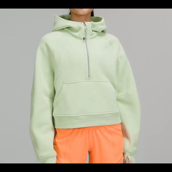 lululemon athletica Tops - Lululemon Oversized Scuba Half-Zip Hoodie - Creamy Mint